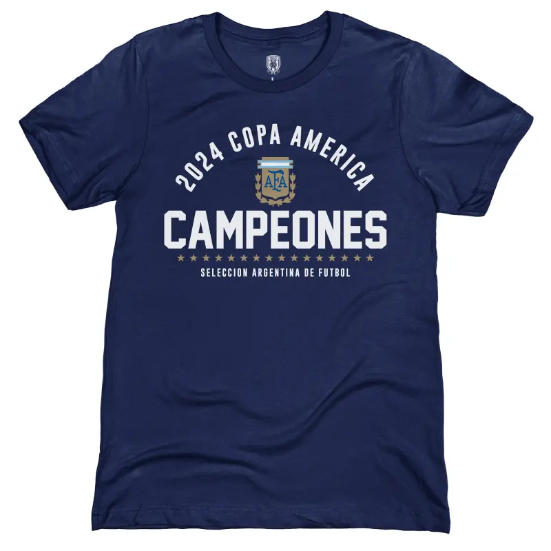 Canada Soccer Shirts Store – Argentina National Team 1863FC 2024 Copa America Champions T-Shirt – Navy Football Shirts Range