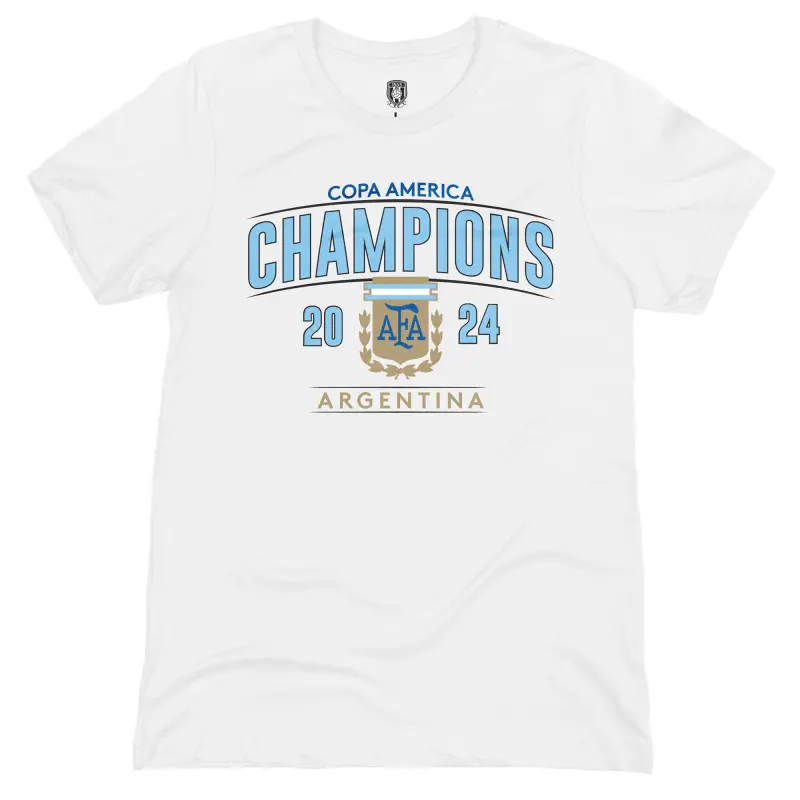 Canada Soccer Shirts Store – Argentina National Team 1863FC 2024 Copa America Champions T-Shirt – White Football Shirts Range
