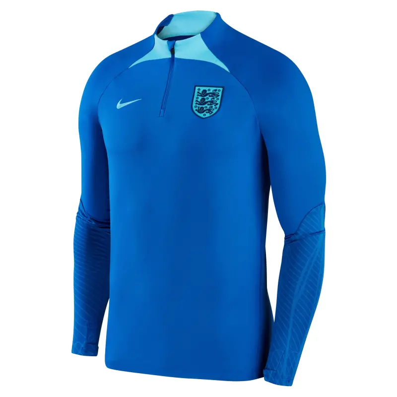 Canada Soccer Shirts Store – England National Team Nike 2022 Strike Drill Performance Raglan Quarter-Zip Long Sleeve Top – Blue Football Shirts Range