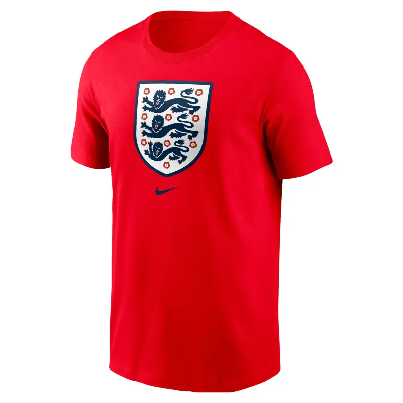 Canada Soccer Shirts Store – England National Team Nike Crest Core T-Shirt – Red Football Shirts Range