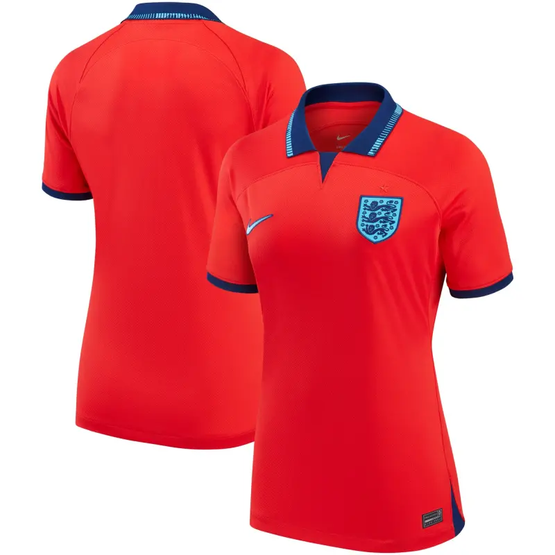 Canada Soccer Shirts Store – England National Team Nike Women’s 2022/23 Away Breathe Stadium Replica Blank Jersey – Red Football Shirts Range
