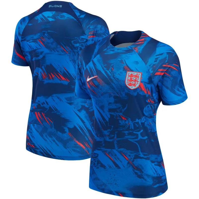 Canada Soccer Shirts Store – England National Team Nike Women’s 2022 Pre-Match Top Blue Football Shirts Range