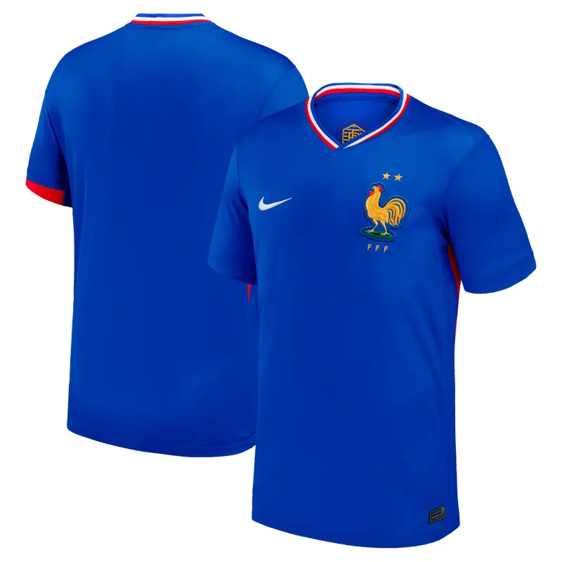 Canada Soccer Shirts Store – France National Team Nike 2024 Home Replica Blank Jersey – Blue Football Shirts Range