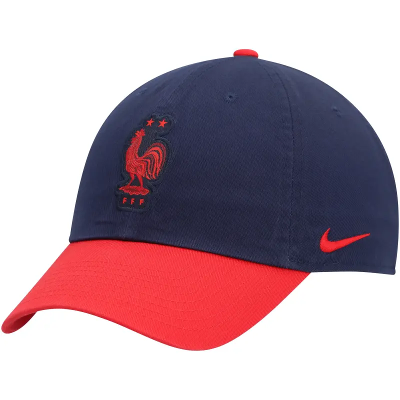 Canada Soccer Shirts Store – France National Team Nike Campus Adjustable Hat – Navy/Red Football Shirts Range
