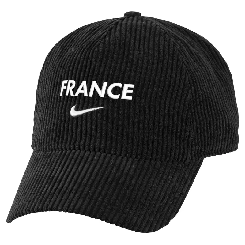 Canada Soccer Shirts Store – France National Team Nike Corduroy Club Flex Hat – Black Football Shirts Range