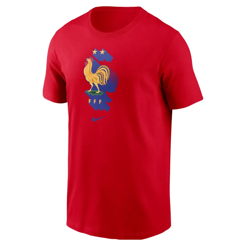 Canada Soccer Shirts Store – France National Team Nike Crest Core T-Shirt – Red Football Shirts Range