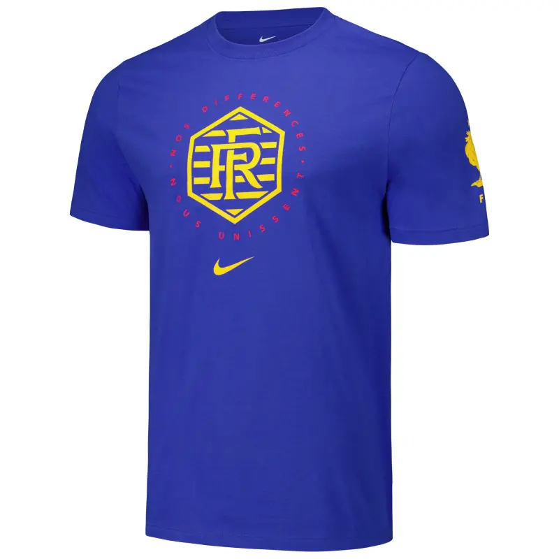 Canada Soccer Shirts Store – France National Team Nike Localized Core Cotton T-Shirt – Royal Football Shirts Range