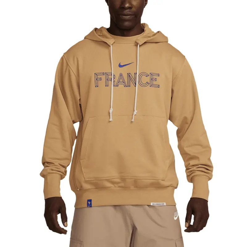 Canada Soccer Shirts Store – France National Team Nike Standard Issue Pullover Hoodie – Gold Football Shirts Range