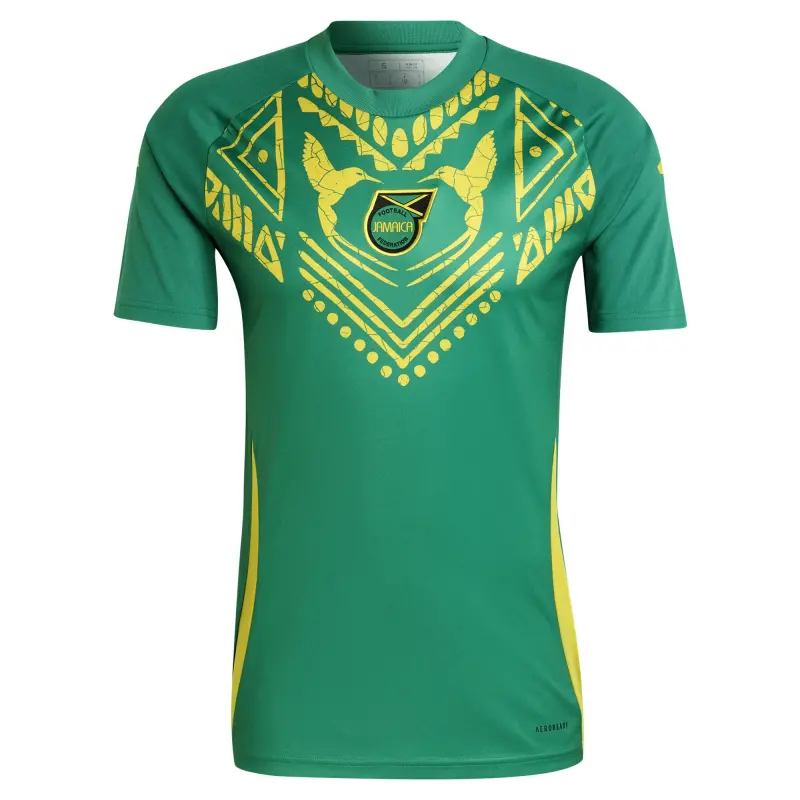 Canada Soccer Shirts Store – Jamaica National Team adidas 2024 Pre-Match Top – Green Football Shirts Range