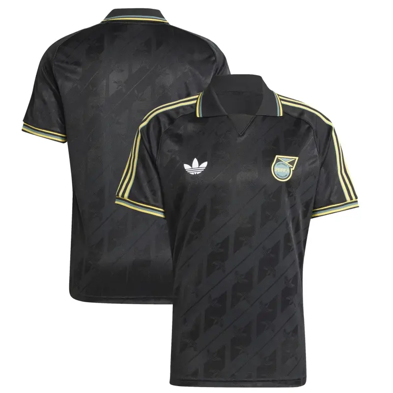 Canada Soccer Shirts Store – Jamaica National Team adidas Originals Lifestyler Jersey – Black Football Shirts Range