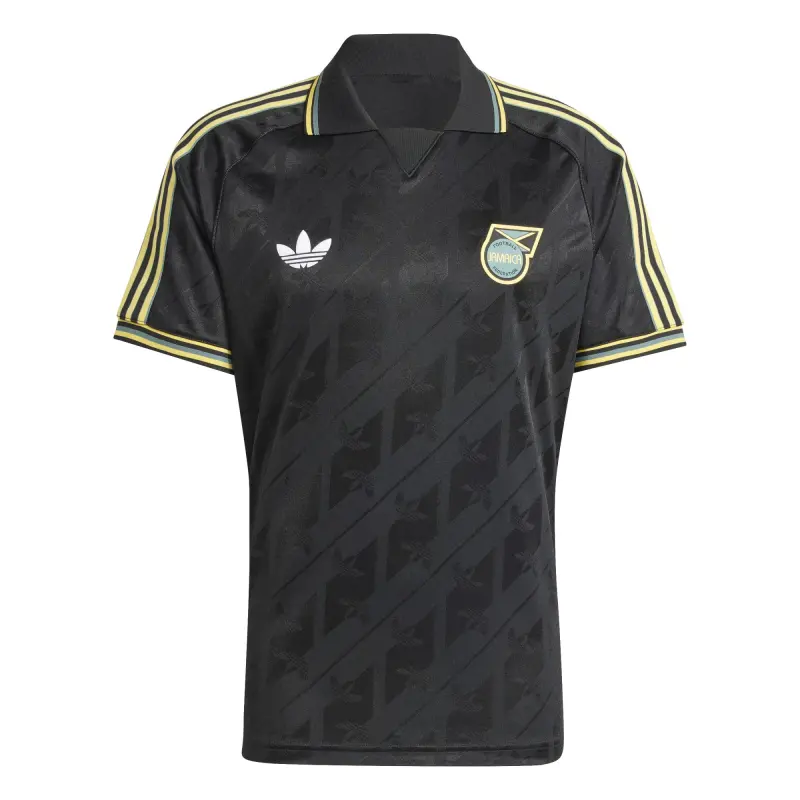 Canada Soccer Shirts Store – Jamaica National Team adidas Originals Lifestyler Jersey – Black Football Shirts Range