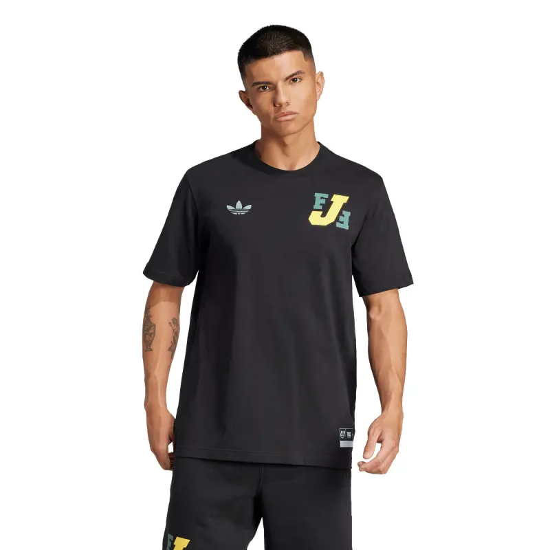 Canada Soccer Shirts Store – Jamaica National Team adidas Varsity Pack T-Shirt – Black Football Shirts Range