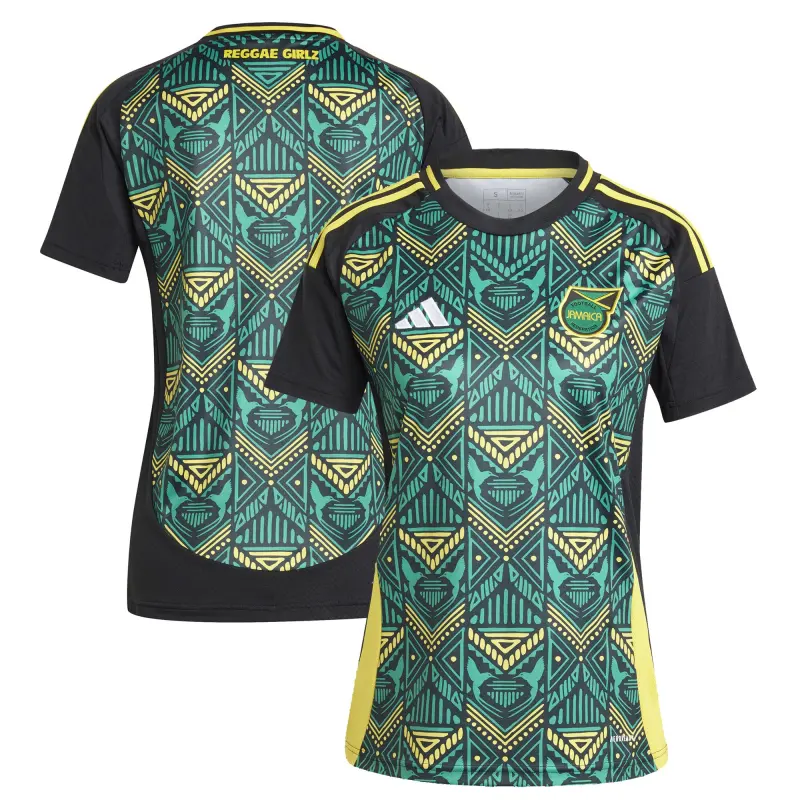 Canada Soccer Shirts Store – Jamaica National Team adidas Women’s 2024 Away Replica Jersey – Black Football Shirts Range