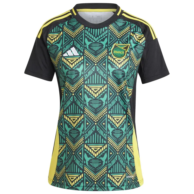Canada Soccer Shirts Store – Jamaica National Team adidas Women’s 2024 Away Replica Jersey – Black Football Shirts Range