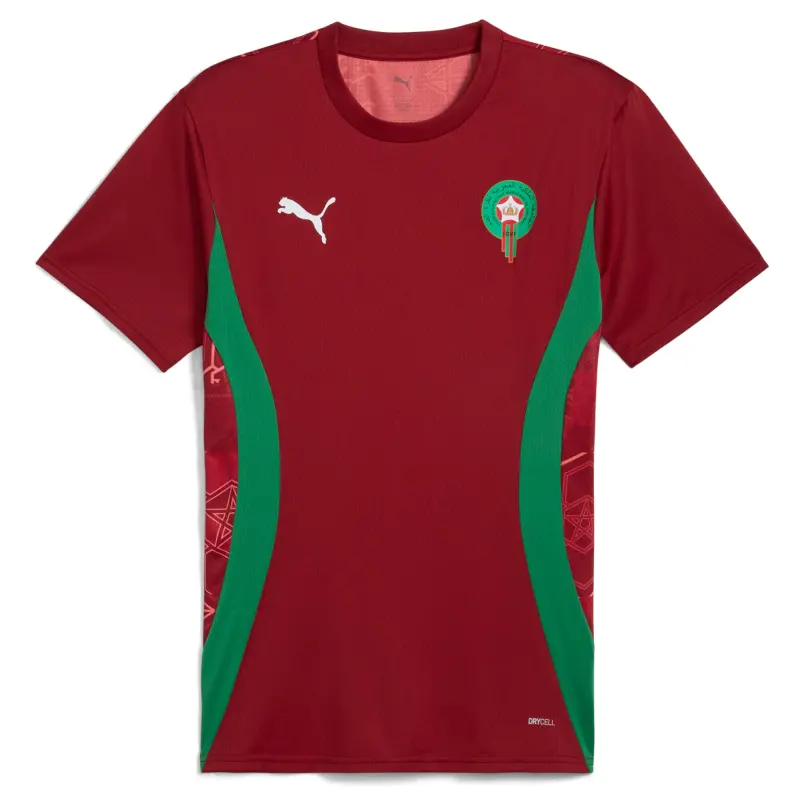 Canada Soccer Shirts Store – Morocco National Team Puma 2025 Pre-Match Jersey – Red Football Shirts Range