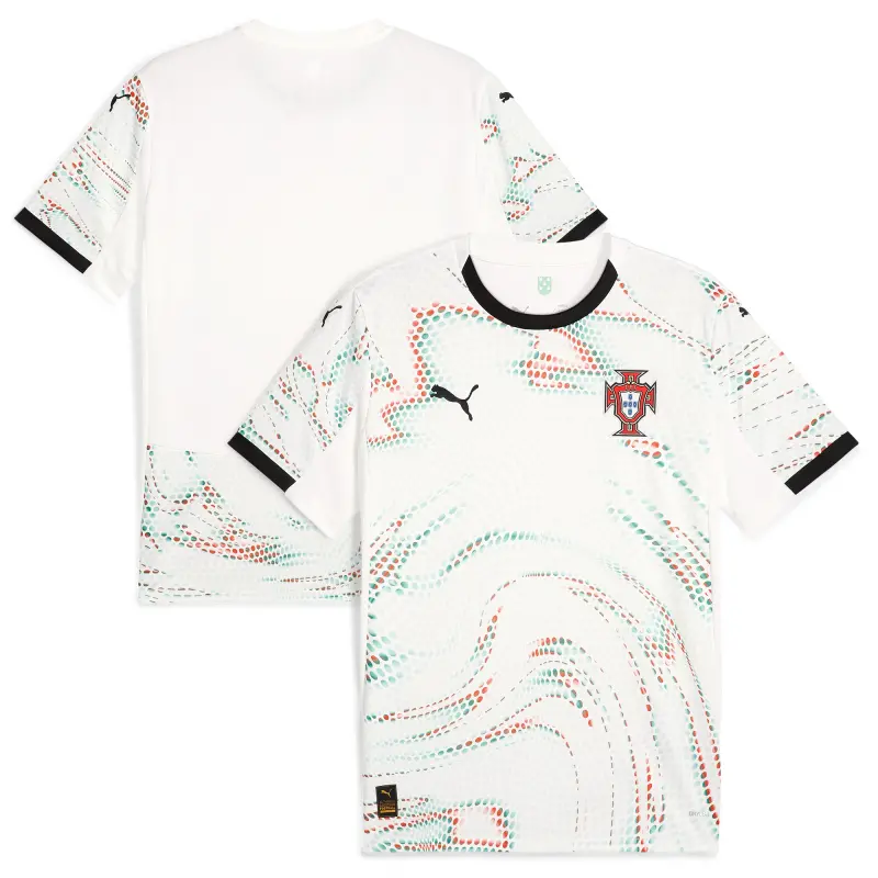 Canada Soccer Shirts Store – Portugal National Team Puma 2025 Away Replica Jersey – White Football Shirts Range