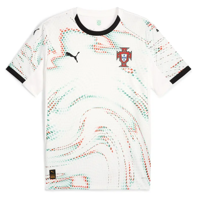 Canada Soccer Shirts Store – Portugal National Team Puma 2025 Away Replica Jersey – White Football Shirts Range