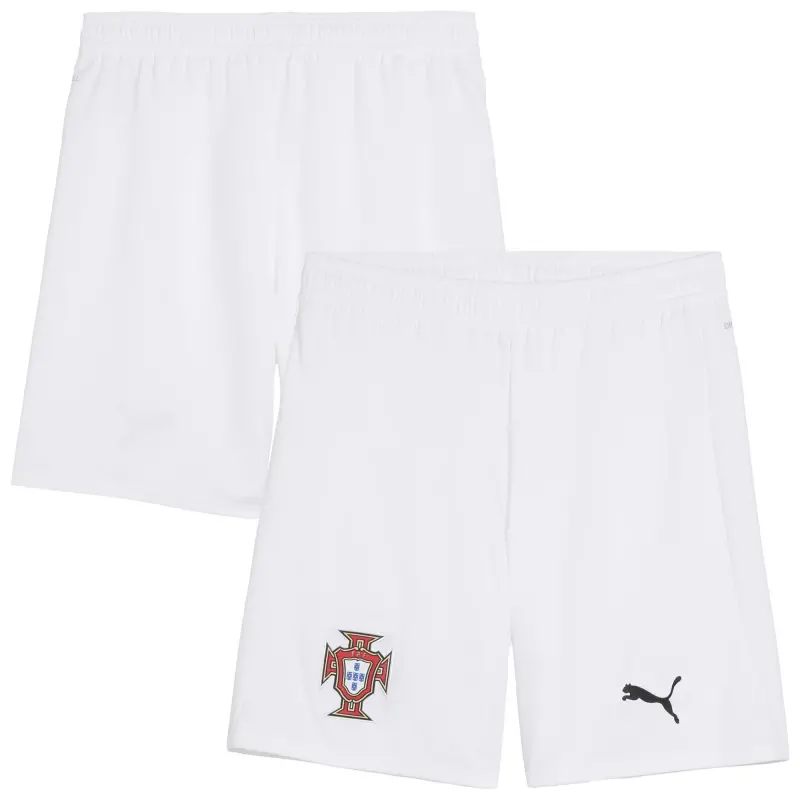 Canada Soccer Shirts Store – Portugal National Team Puma 2025 Away Replica Shorts – White Football Shirts Range