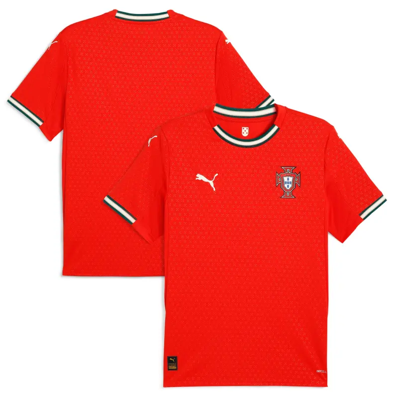 Canada Soccer Shirts Store – Portugal National Team Puma 2025 Home Replica Jersey – Red Football Shirts Range