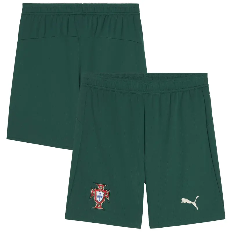Canada Soccer Shirts Store – Portugal National Team Puma 2025 Home Replica Shorts – Green Football Shirts Range