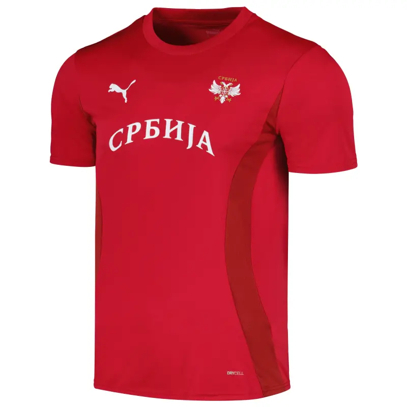 Canada Soccer Shirts Store – Serbia National Team Puma 2024 Pre-Match Jersey – Red Football Shirts Range