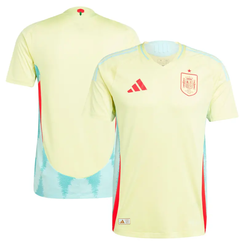 Canada Soccer Shirts Store – Spain National Team adidas 2024 Away Authentic Jersey – Yellow Football Shirts Range