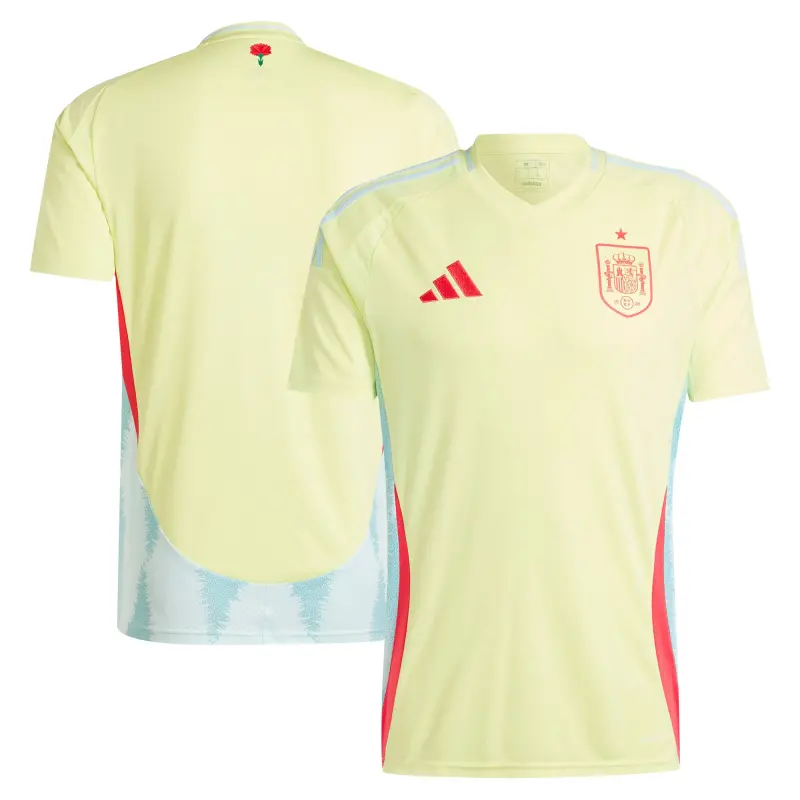 Canada Soccer Shirts Store – Spain National Team adidas 2024 Away Replica Jersey – Yellow Football Shirts Range