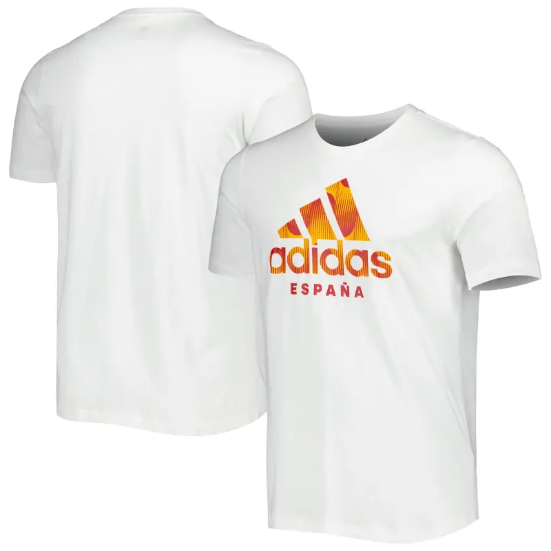Canada Soccer Shirts Store – Spain National Team adidas DNA Graphic T-Shirt – White Football Shirts Range