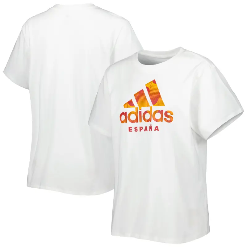 Canada Soccer Shirts Store – Spain National Team adidas Women’s DNA T-Shirt – White Football Shirts Range