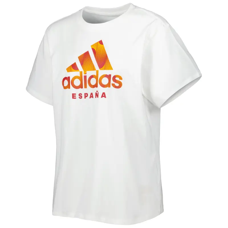 Canada Soccer Shirts Store – Spain National Team adidas Women’s DNA T-Shirt – White Football Shirts Range